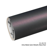 BlackAnt CL-US-10 Ultra Matte Satin Metallic Black Red Vinyl