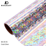 BlackAnt BA-CK Holographic Crack Permanent Self Adheasive For Cricut Cutting DIY Craft Vinyl