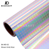 BlackAnt BA-MO Holographic Mosaic Adhesive Vinyl Sheet DIY Craft Permanent Vinyl for Cricut