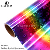 BlackAnt BA-RA Holographic Rainbow Gradient Adhesive Vinyl Sheet DIY Craft Permanent Vinyl for Cricut