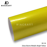 BlackAnt CL-GE-16 Gloss Electro Metallic Bright Yellow Car Body Wrap Vinyl Auto Vechile Wrapping Film