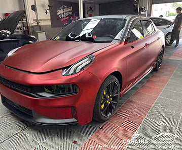 CL-CH-01 super chrome metallic romani red vinyl