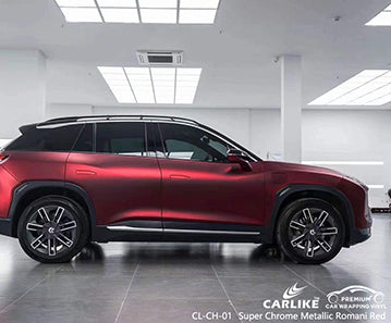 CL-CH-01 super chrome metallic romani red vinyl for bmw