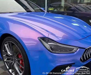 CL-DC-04 diamond crystal gloss magic blue red vinyl for maserati