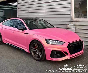 CL-DC-10 diamond crystal matte pink gold vinyl for audi