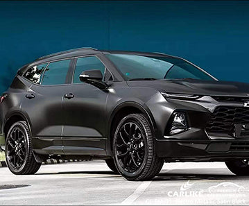 CL-EM-01 matte electro metallic satin black vinyl for chevrolet