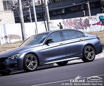 CL-EM-05 matte electro metallic steel grey vinyl for bmw