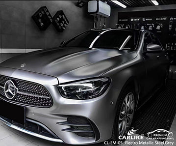 CL-EM-05 matte electro metallic steel grey vinyl for benz