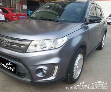 CL-EM-05 matte electro metallic steel grey vinyl for uzuki