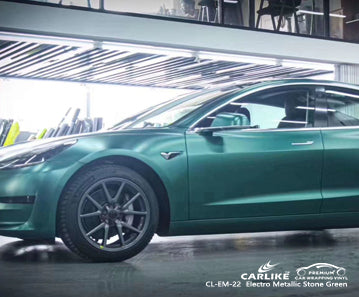 CL-EM-22 matte electro metallic stone green vinyl