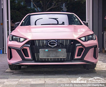 CL-EM-33 matte electro metallic cherry pink vinyl for trumpchi