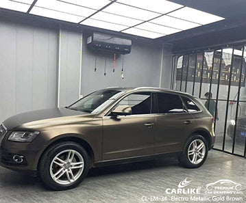 CL-EM-34 matte electro metallic gold brown vinyl for audi