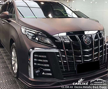 CL-EM-43 matte electro metallic black purple vinyl for buick