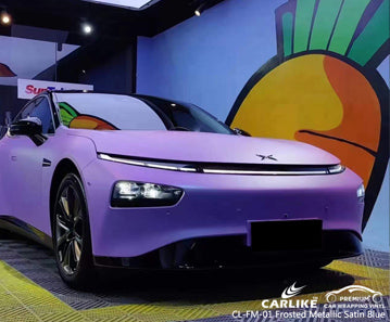 CL-FM-01 frosted metallic satin blue vinyl for xpeng