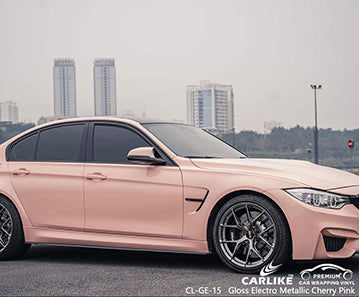 CL-GE-15 gloss electro metallic cherry pink vinyl for bmw