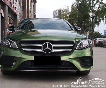 CL-GE-31 gloss electro metallic mamba green vinyl for mercedes-benz