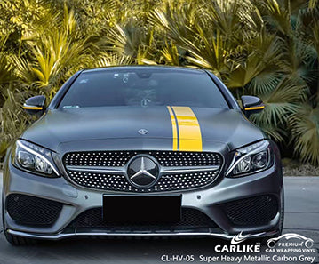 CL-HV-05 super heavy metallic carbon grey vinyl for benz