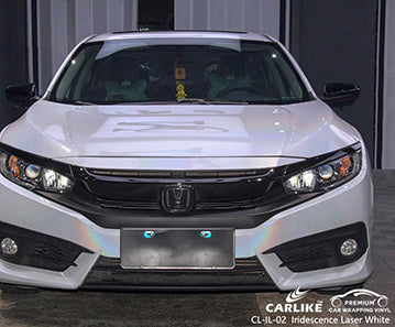 CL-IL-02 iridescence laser white vinyl for honda