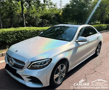 CL-IL-02 iridescence laser white vinyl for benz