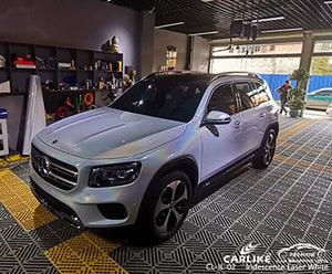 CL-IL-02 iridescence laser white vinyl for mercedes-benz