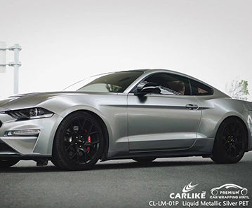CL-LM-01P liquid metallic silver vinyl (pet air release paper) for ford mustang