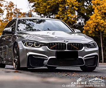 CL-LM-01P liquid metallic silver vinyl (pet air release paper) for bmw