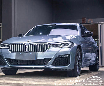 CL-LM-04P liquid metallic somato blue vinyl (pet air release paper) for bmw