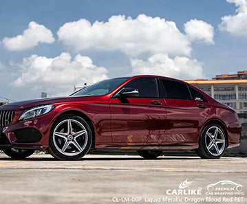 CL-LM-06P liquid metallic dragon blood red vinyl (pet air release paper) for benz