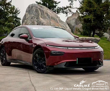 CL-LM-06P liquid metallic dragon blood red vinyl (pet air release paper) for xpeng