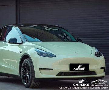 CL-LM-13 liquid metallic avocado green vinyl for tesla