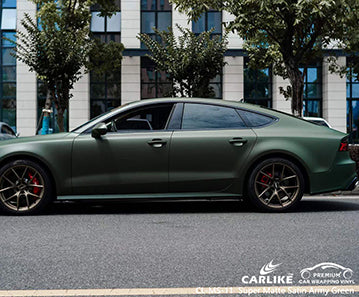 CL-MS-11 super matte satin army green vinyl for audi