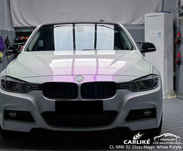 CL-MW-02 magic chameleon gloss white to purple vinyl for bmw