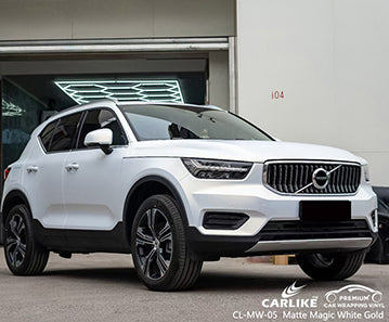 CL-MW-05 magic chameleon matte white to gold vinyl for volvo