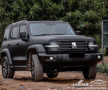 CL-SM-22 super matte sanding black vinyl for tank