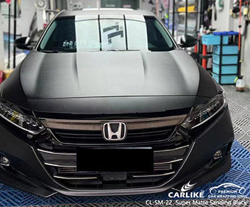 CL-SM-22 super matte sanding black vinyl for honda