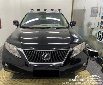 CL-SV-01 super gloss crystal black vinyl for lexus