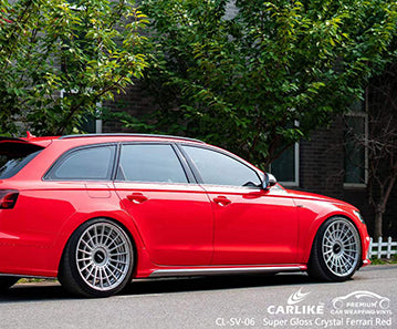 CL-SV-06 super gloss crystal ferrari red vinyl for audi