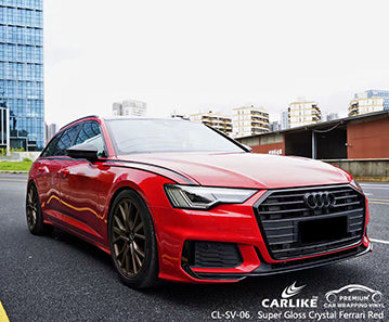 CL-SV-06 super gloss crystal ferrari red vinyl for audi