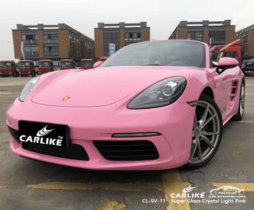 CL-SV-11 super gloss crystal light pink vinyl for porsche