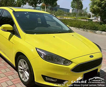 CL-SV-14 super gloss crystal lemon yellow vinyl for ford