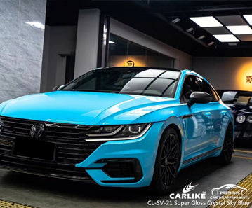 CL-SV-21 super gloss crystal sky blue vinyl for volks wagenwerk