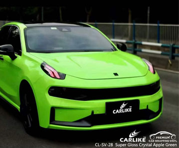 CL-SV-28 super gloss crystal apple green vinyl for lynk