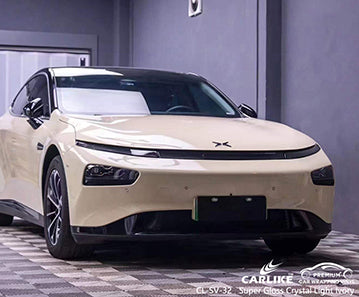 CL-SV-32 super gloss crystal light ivory vinyl for xpeng