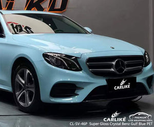 CL-SV-46P super gloss crystal benz gulf blue pet release paper vinyl for benz