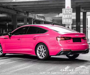 CL-SV-55P super gloss crystal beetroot purple pet release paper vinyl for audi