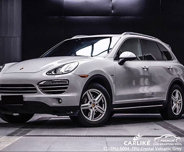CL-TPU-5004 tpu crystal volcanic grey vinyl for porsche