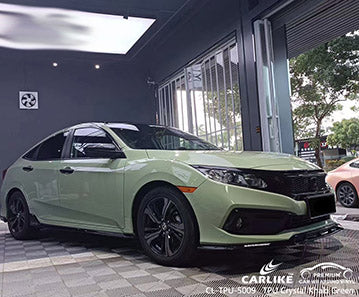 CL-TPU-5009 tpu gloss crystal khaki green vinyl for honda