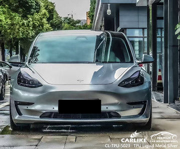 CL-TPU-5023 tpu liquid metal silver vinyl for tesla