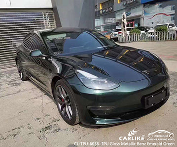 CL-TPU-5021 tpu gloss metallic benz emerald green vinyl heat repair