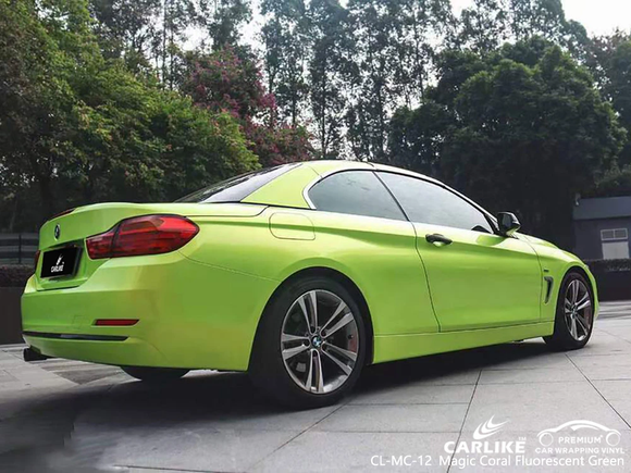 CL-MC-12 gloss magic coral fluorescent green vinyl for bmw